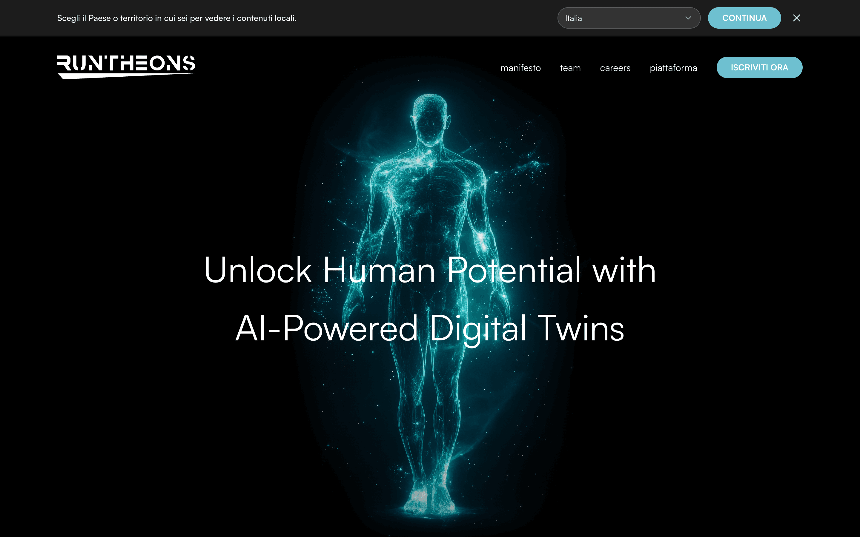 Screenshot of the live RunTheOns website